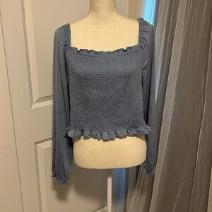 Women NWT Square Neck Long Sleeve Top - Size XXL